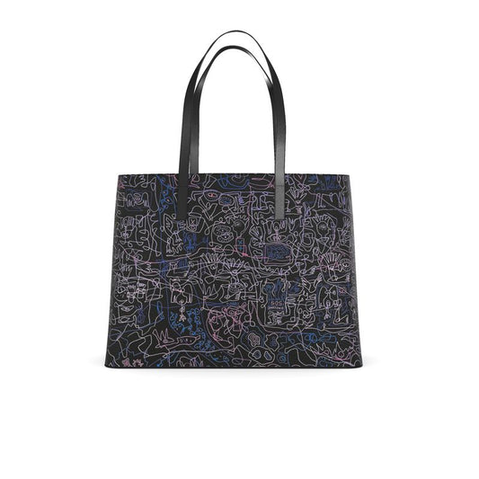 Tribal Lines Leather Tote